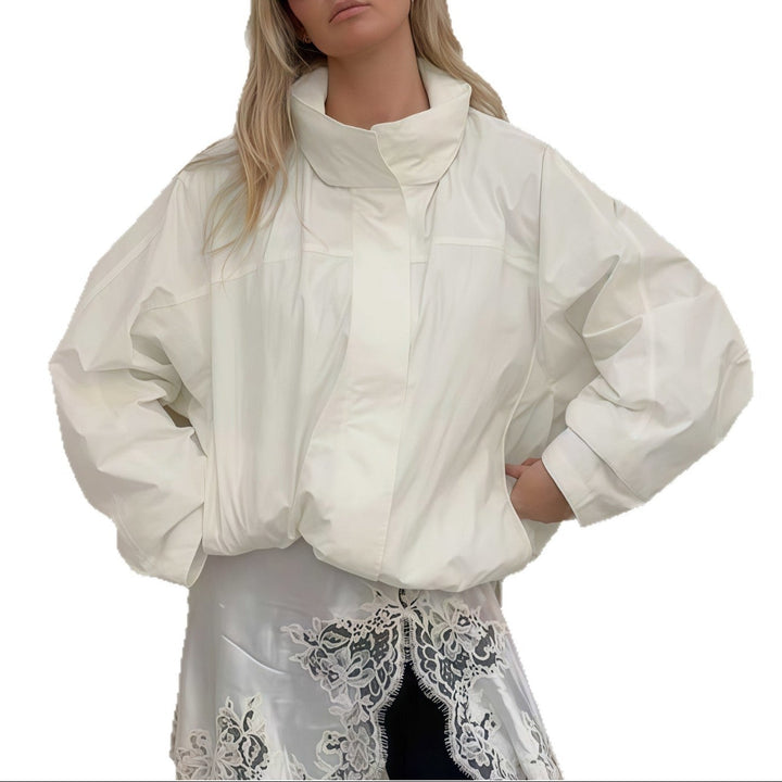Drune | Damen Übergroße Funktionale Jacke mit Hohem Kragen