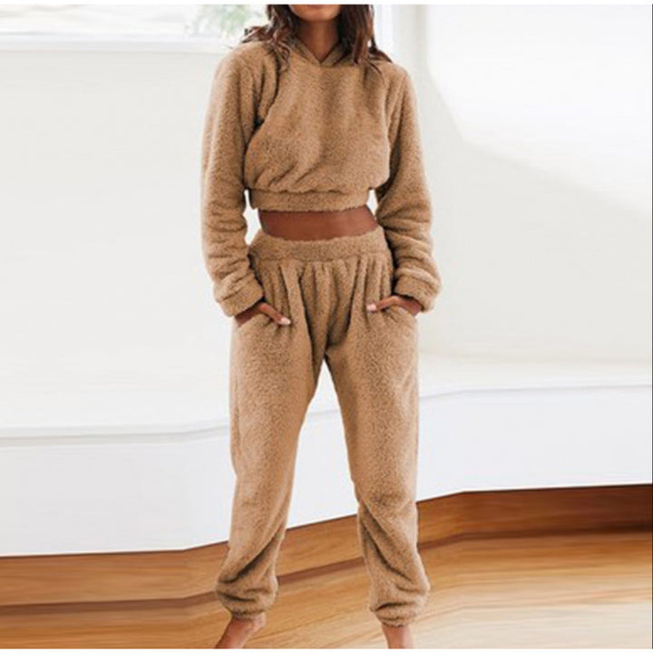 Damen kuscheliges Lounge-Set aus weichem Fleece Drune