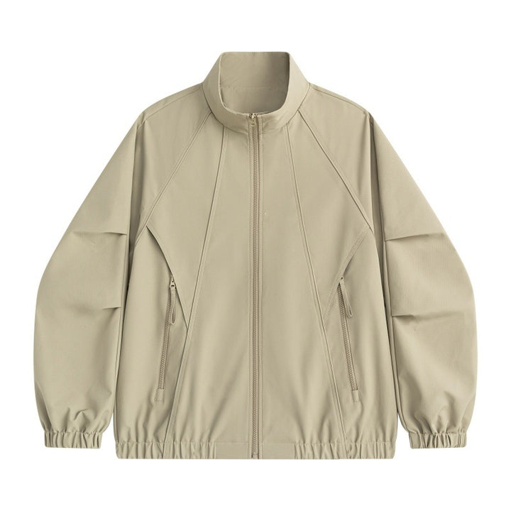 Herren Technische Oversize-Softshell-Trainingsjacke mit Stehkragen, ergonomischen Teilungsnähten & wasserabweisender Beschichtung Drune