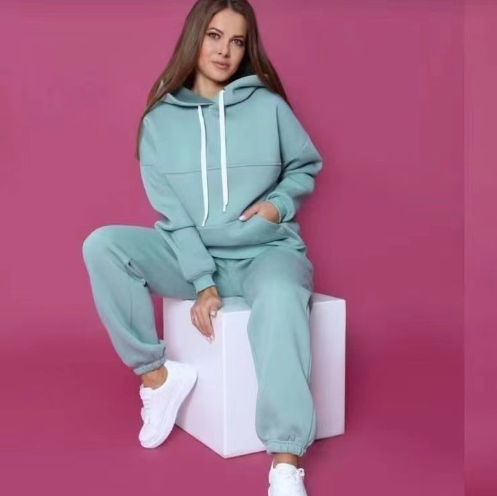Damen lässiger Hoodie mit bequemen Jogginghosen Drune