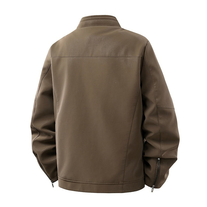 Herren Stilvolle und moderne Kunstlederjacke Drune