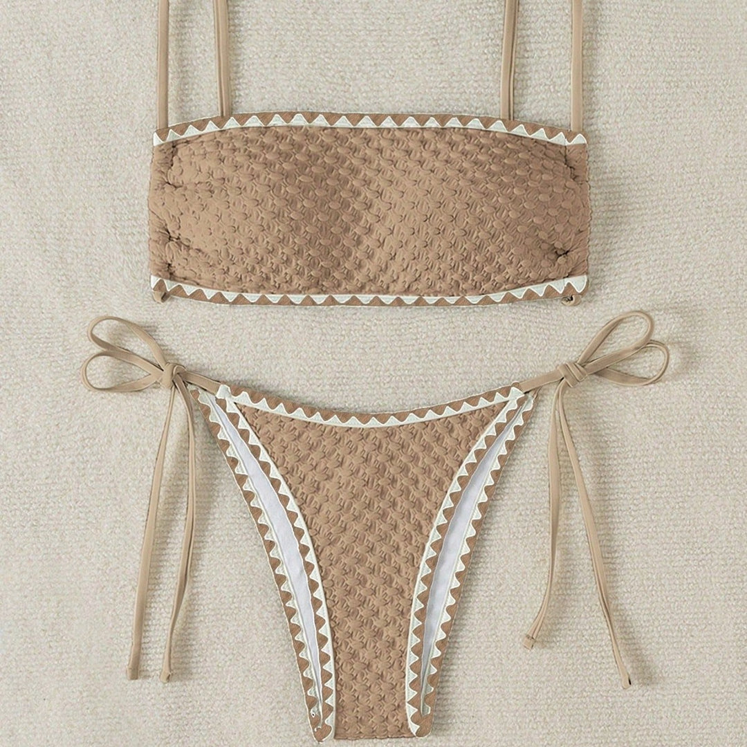 Damen Geripptes Bandeau-Bikinioberteil Drune