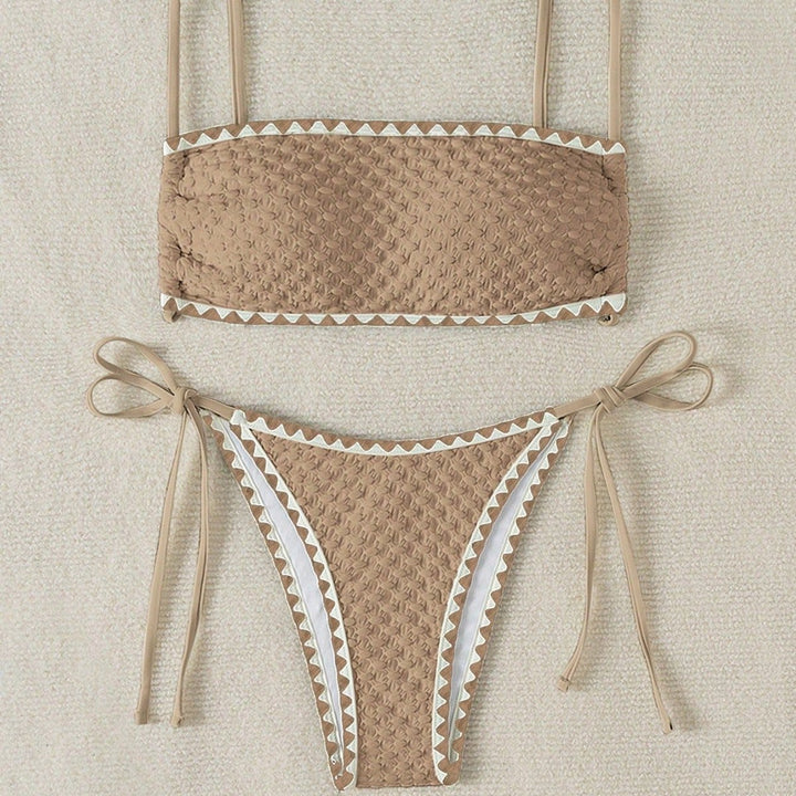 Damen Geripptes Bandeau-Bikinioberteil Drune