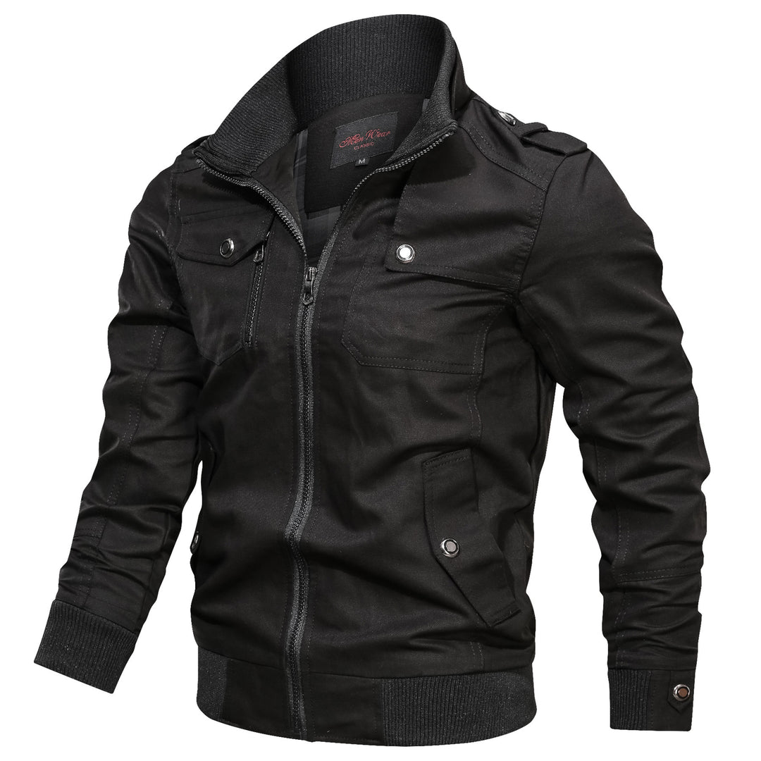 Herren Utility-Fieldblouson aus Canvas mit Rippkragen und Pattentaschen Drune