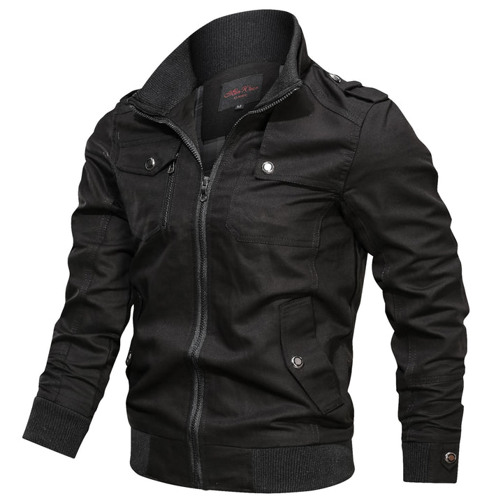 Herren Utility-Fieldblouson aus Canvas mit Rippkragen und Pattentaschen Drune