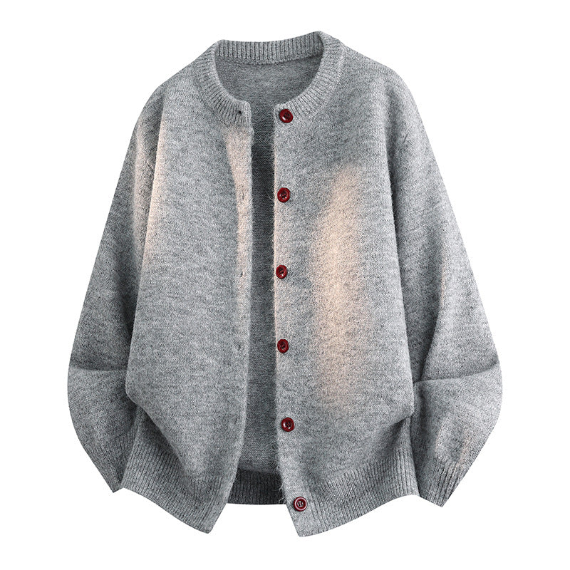 Damen Komfortable Strickjacke mit Knopfleiste Drune