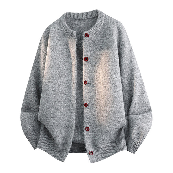 Damen Komfortable Strickjacke mit Knopfleiste Drune