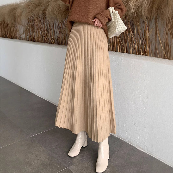 Damen Eleganter Plissee-Rock Drune