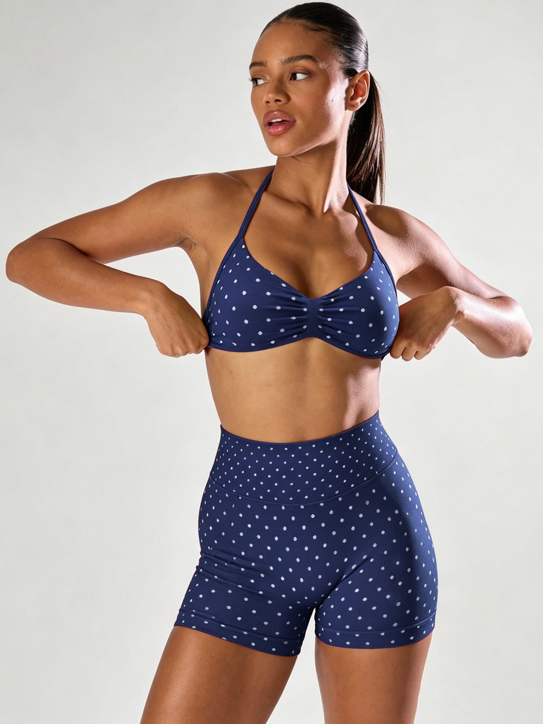 Damen Sportliches Bikini-Set mit hochelastischem Material und verstellbaren Trägern Drune