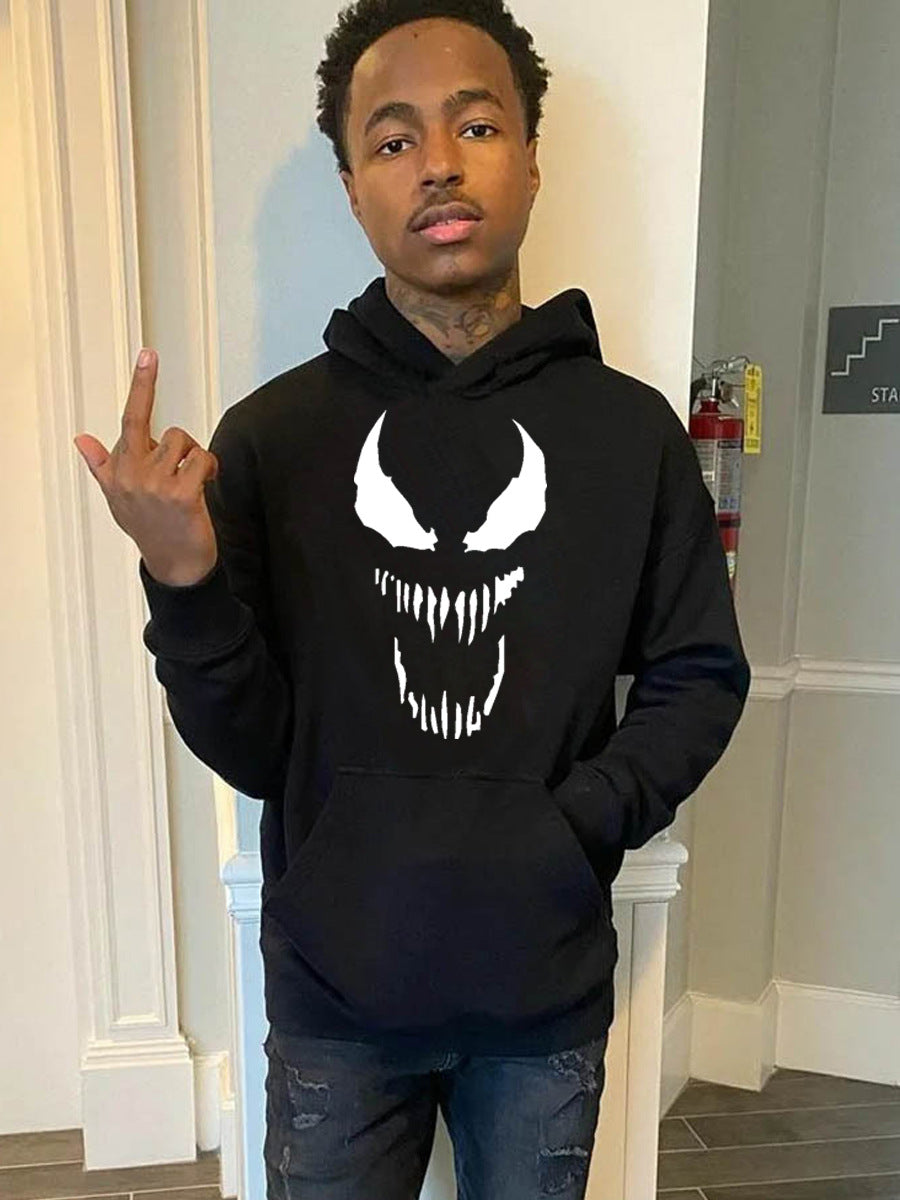 Herren Kapuzenpullover mit auffälligem Monster-Print Drune