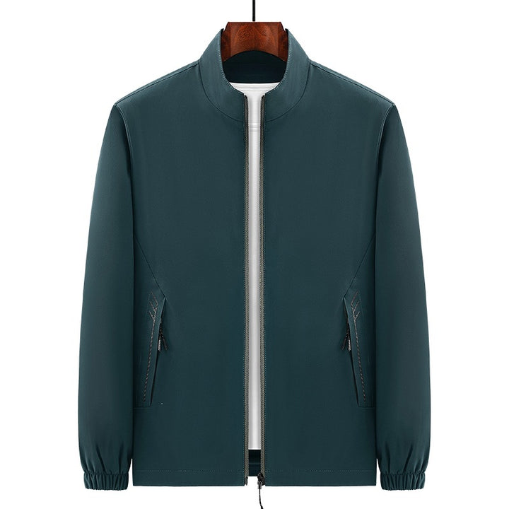 Herren Urbaner Micro‑Ripstop‑Übergangsblouson mit Stehkragen, verdecktem Reißverschluss & elastischen Manschetten Drune
