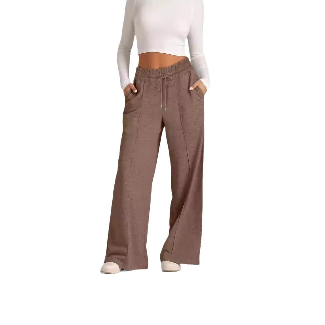 Damen Entspannte Passform Weite-Leg Lounge-Hose Drune