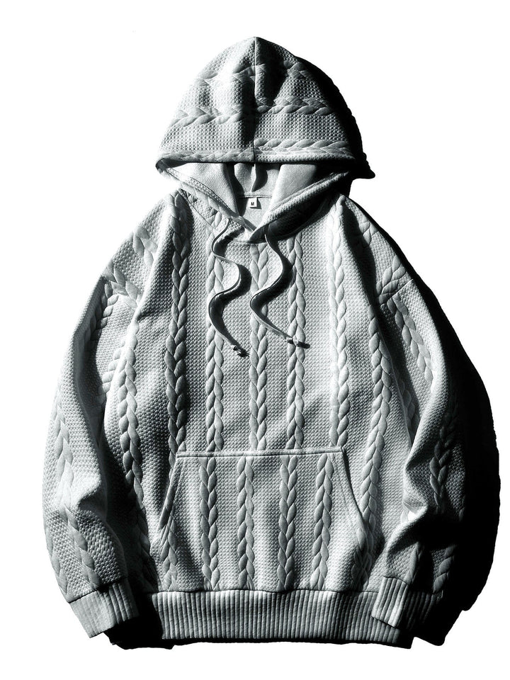 Herren Kapuzenpullover mit strukturiertem Muster Drune