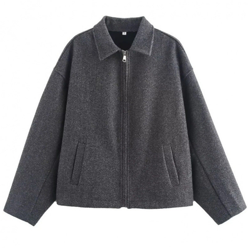 Damen modische Kurzjacke im lässigen Oversize-Stil mit eleganten Details Drune