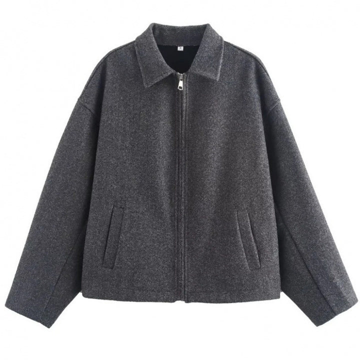 Damen modische Kurzjacke im lässigen Oversize-Stil mit eleganten Details Drune