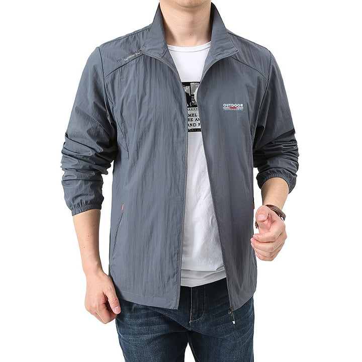 Herren Leichte Outdoorjacke mit verstellbarem Kragen Drune