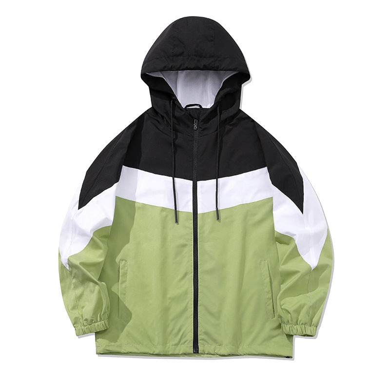 Herren Sportliche Übergangsjacke mit hohen Kragen und Farbblockdesign Drune
