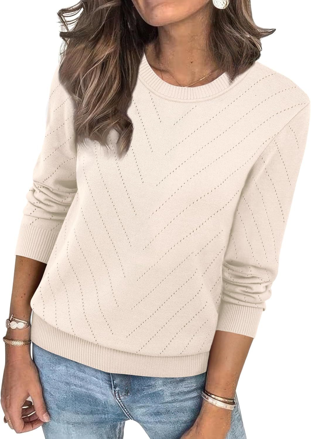 Damen eleganter gestreifter Pullover Drune