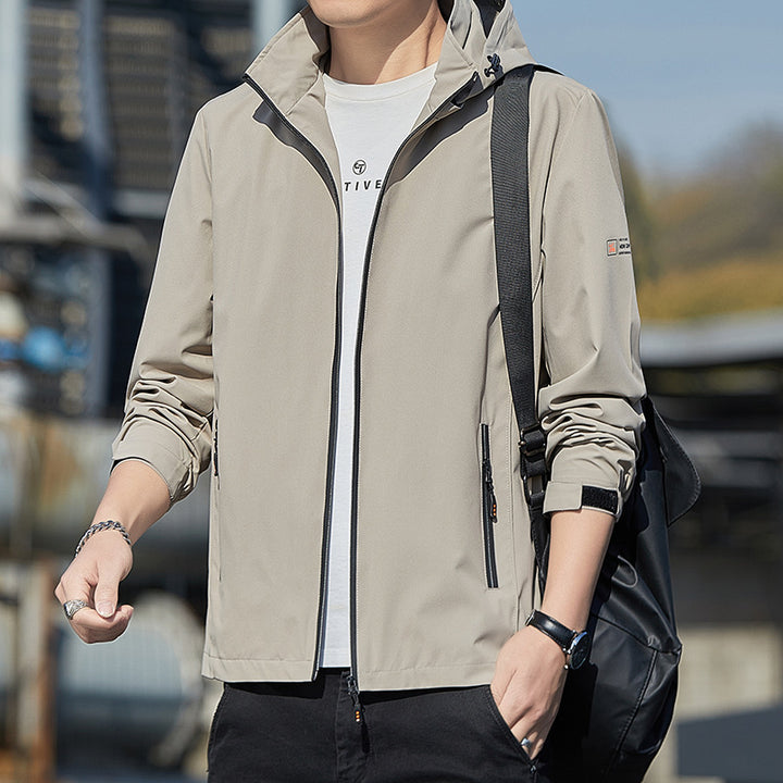 Herren Leichte Funktionsjacke mit verstellbarer Kapuze Drune
