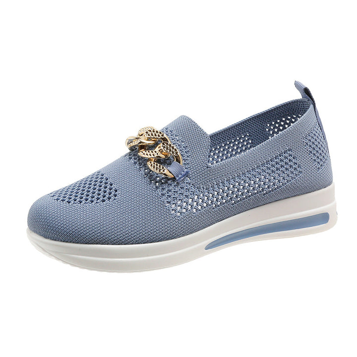 Drune - lässige Slip-On Sneaker Damen | Sneaker aus atmungsaktivem, flexiblem Strickmaterial