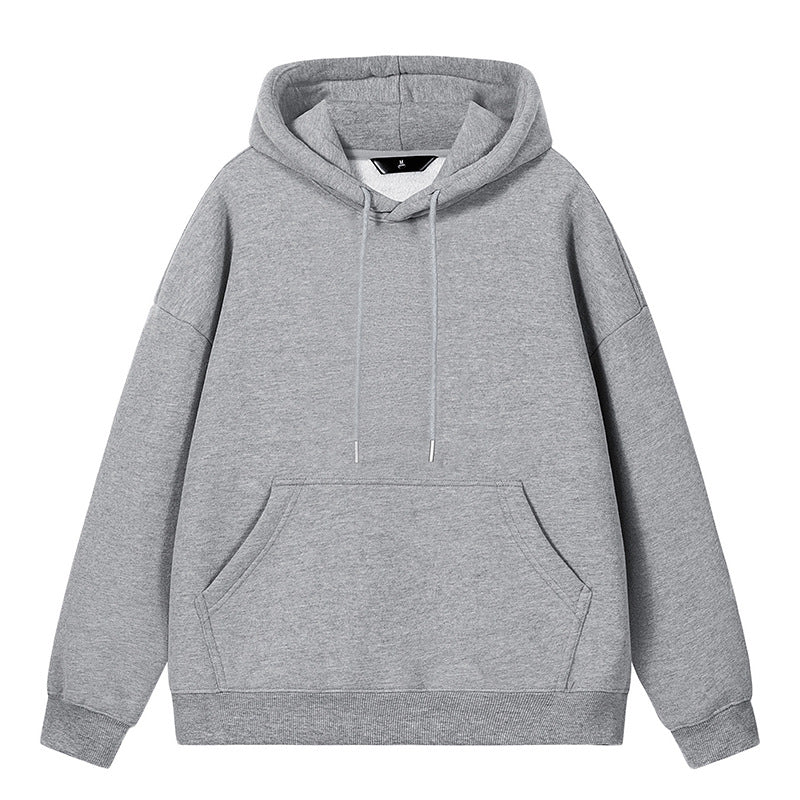 Unisex Oversize-Kapuzenpullover mit Kängurutasche und überschnittener Schulter Drune