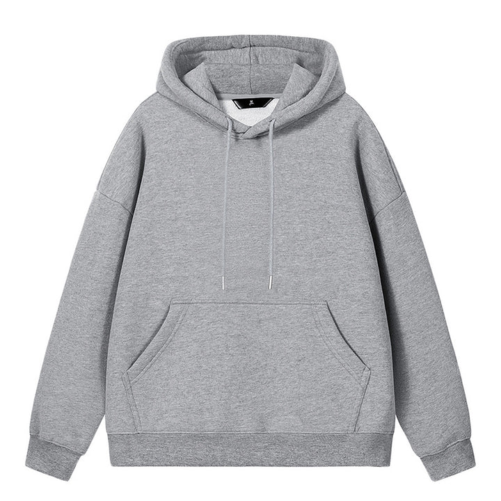 Unisex Oversize-Kapuzenpullover mit Kängurutasche und überschnittener Schulter Drune
