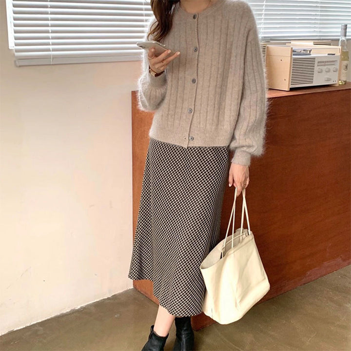 Damen feiner Strickcardigan mit eleganten Knopfdetails und weichem Material Drune