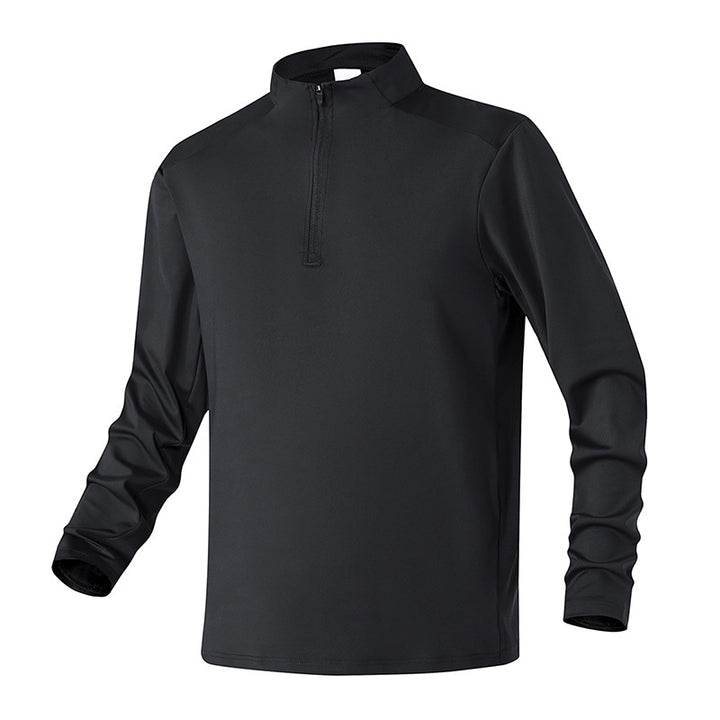 Herren Atmungsaktives Funktions‑Halbzip Trainingsshirt mit Stretch und Stehkragen Drune