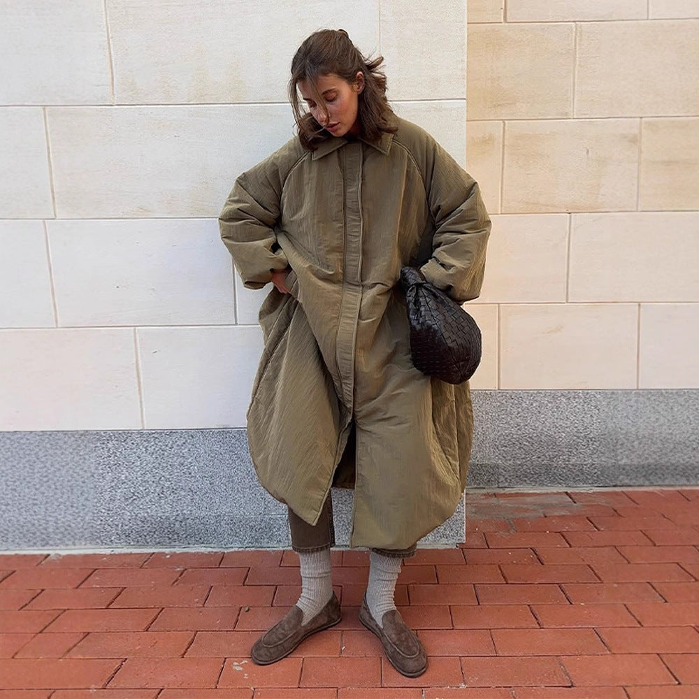 Damen Oversized Steppjacke mit elegantem Schnitt und praktischen Taschen Drune
