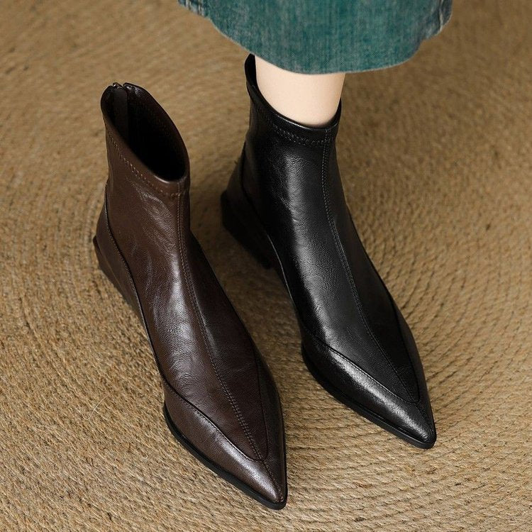 Damen Elegante spitze Stiefeletten Drune