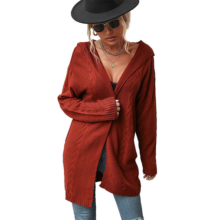 Damen Lange Strickjacke im Feinstrick mit Zopfmuster und lässiger Longline‑Passform Drune