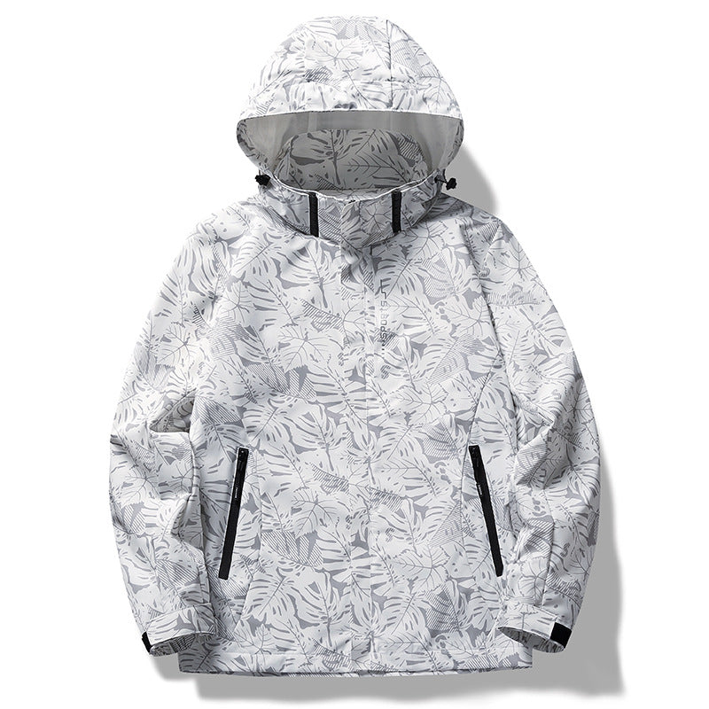 Herren Atmungsaktive Wind- und Wasserabweisende Outdoor-Jacke Drune
