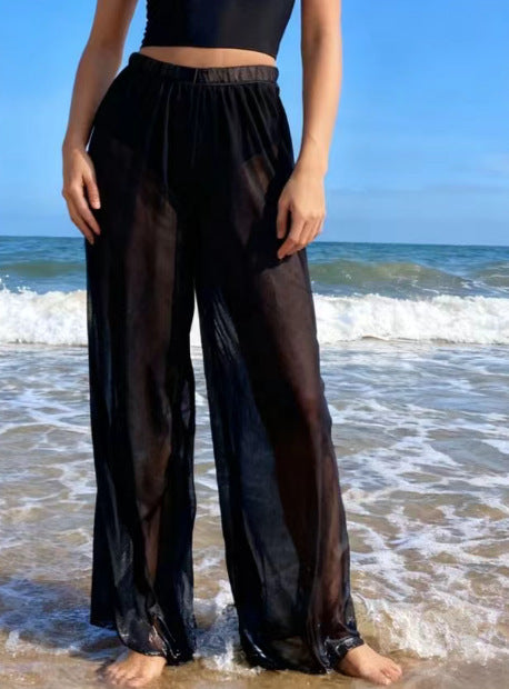 Damen Palazzohose mit eleganten transparenten Akzenten Drune