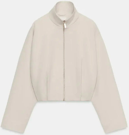 Damen Kurz geschnittener Boxy‑Blouson mit hohem Stehkragen und überschnittenen Ärmeln Drune