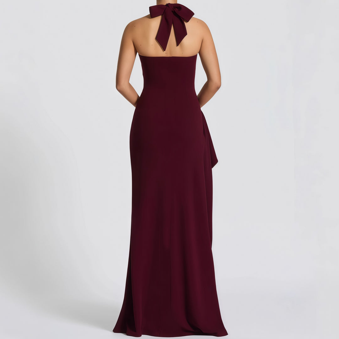 Damen Elegantes Abendkleid mit raffiniertem Schlitz und trägerlosem Design Drune