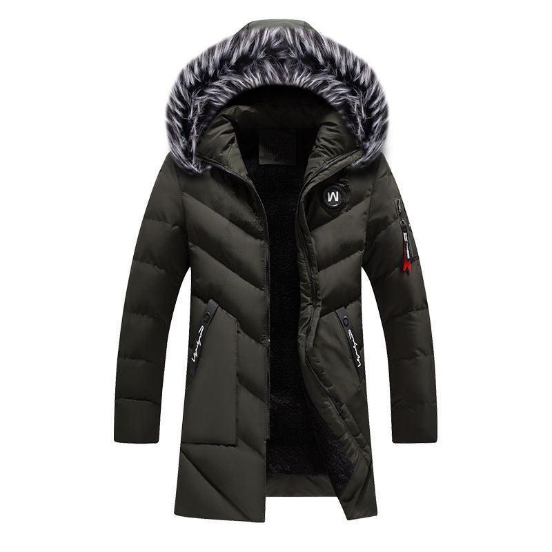 Herren Wattierter Thermoparka mit Kunstfellkapuze und Innenfutter aus Fleece Drune