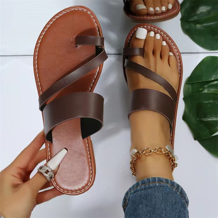 Damen Modische Riemensandalen Drune