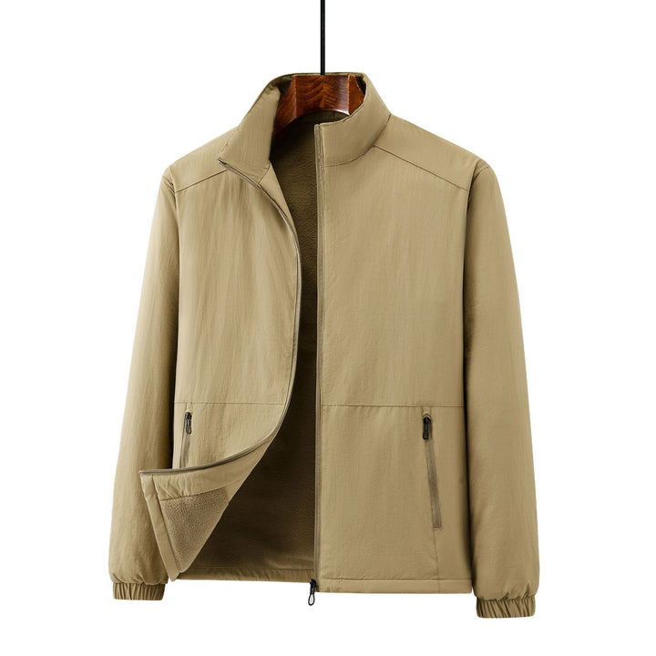 Herren Leichte Übergangsjacke mit Fleece-Innenfutter und Stehkragen Drune