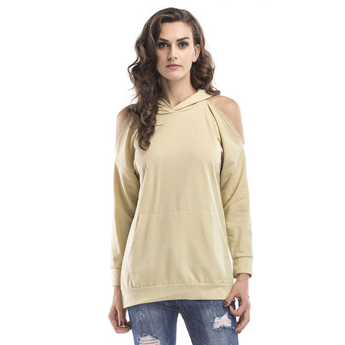 Damen Sweatshirt mit Off-Shoulder Design und bequemer Passform Drune