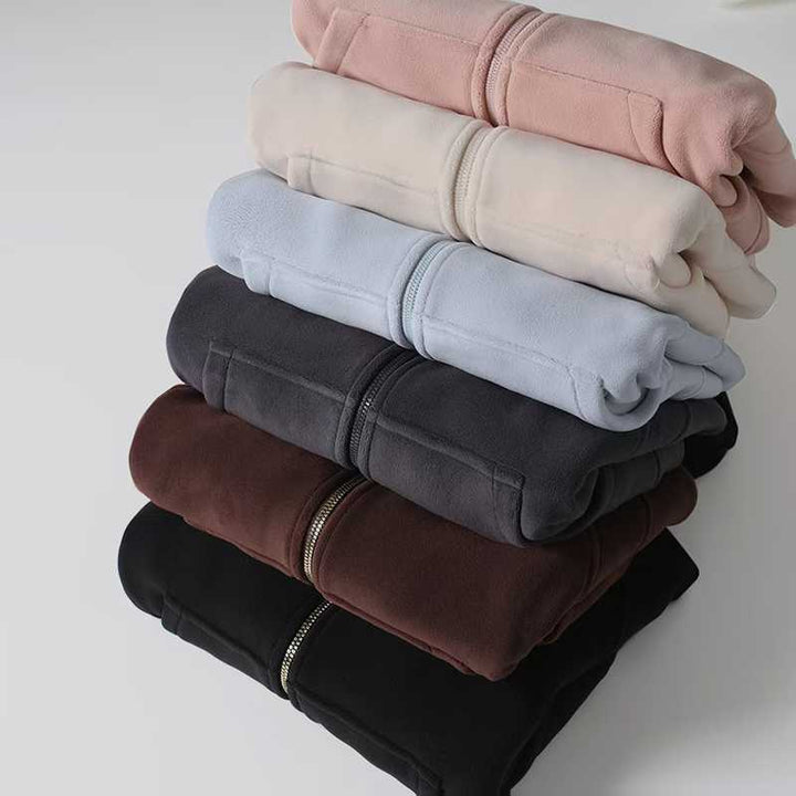 Damen Sportlicher Zip-Hoodie mit kuscheligem Innenfutter Drune