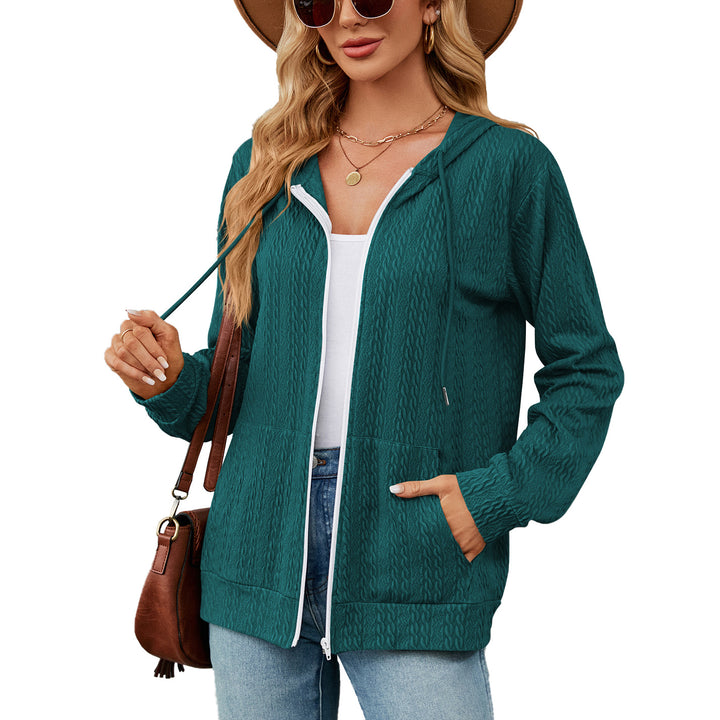 Damen Strickjacke mit hohem Kragen und vielseitigem Design Drune