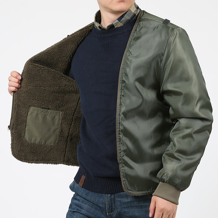 Herren nan gewatteter Fieldparka mit Kapuze, Schulterklappen und multifunktionalen Taschen Drune