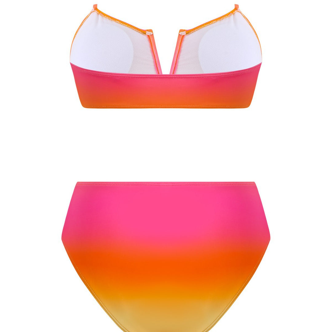 Damen Bandeau-Bikini mit langem Wickelrock Drune