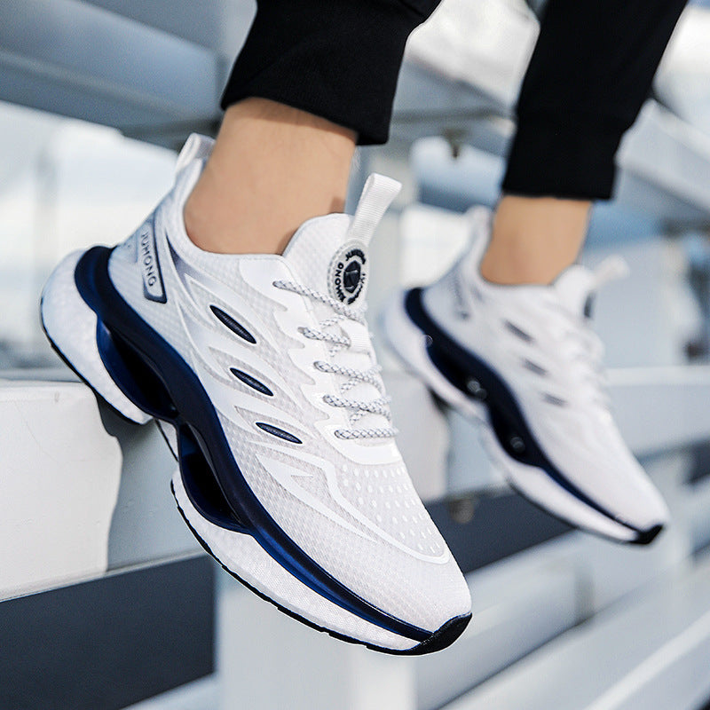 Herren gedämpfter Trainings- und Laufschuh mit dualer Luftkammer-Zwischensohle und atmungsaktivem Mesh-Obermaterial Drune