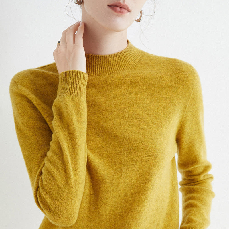Damen Kurz-Mockneck-Pullover aus Kaschmir‑Look mit leichter Flauschoptik Drune