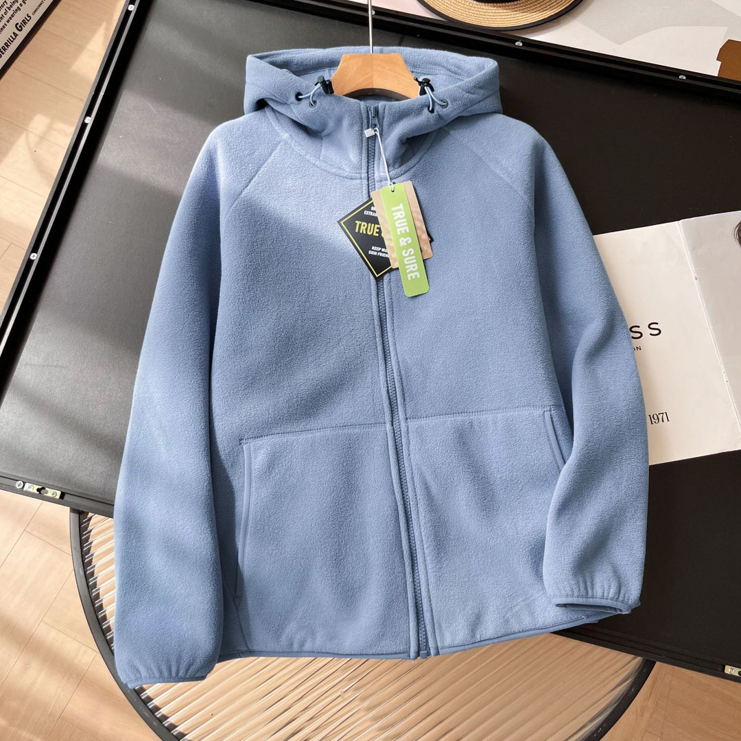 Damen Fleecejacke mit hohem Kragen und praktischen Seitentaschen Drune