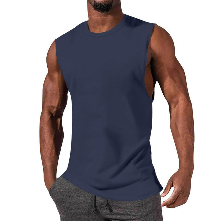 Herren ärmelloses Sport-Tanktop aus atmungsaktiver Baumwolle mit modernem Schnitt Drune