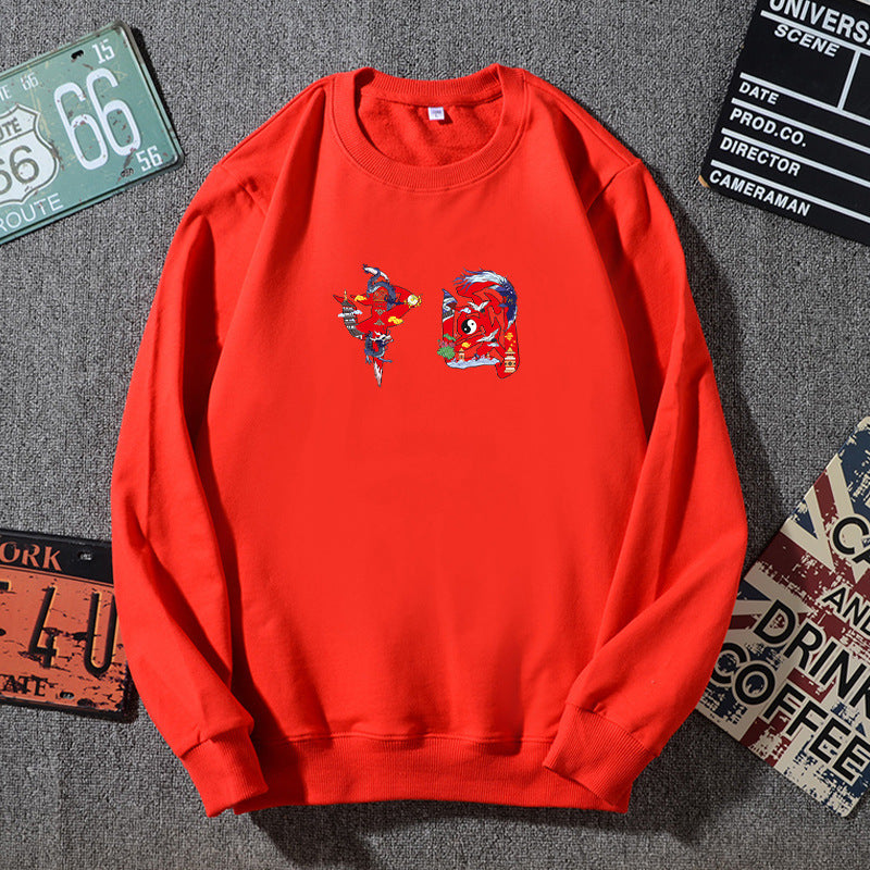 Unisex Oversize Sweatshirt mit Rundhalsausschnitt und dezenter Grafikapplikation Drune