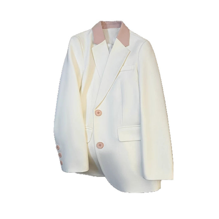 Damen modischer Blazer mit kontrastierendem Kragen Drune