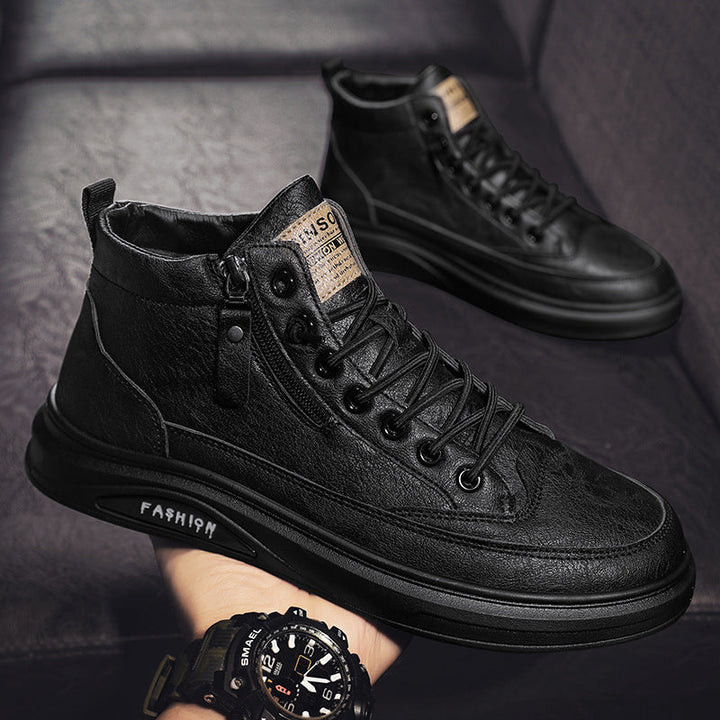 Damen Hohe modische Sneakers mit Detailreißverschluss und bequemer Sohle Drune
